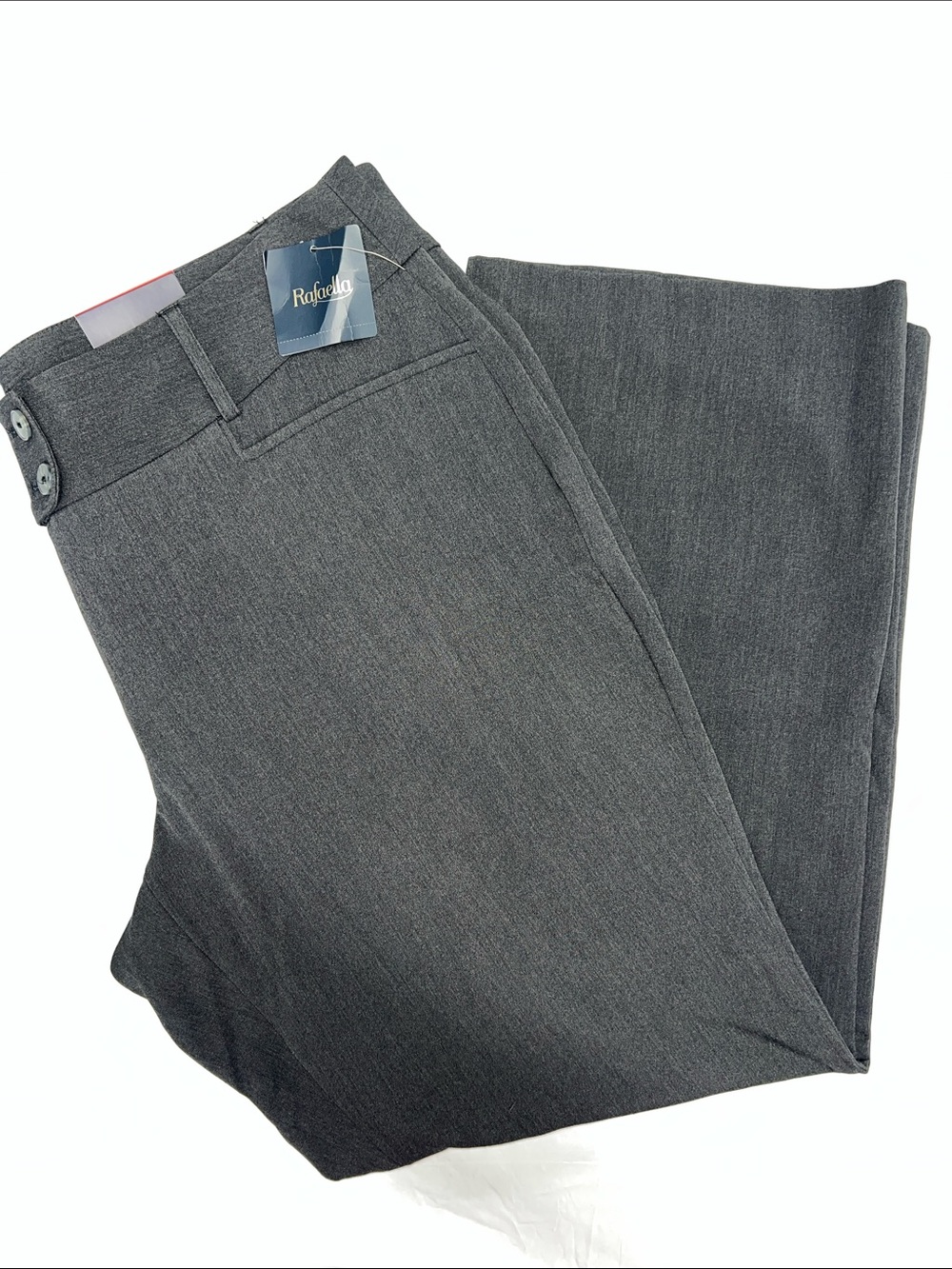 NWT - Rafaella Plus Size 22W Curvy Fit Gabardine Bootcut Dress Pants Graphite